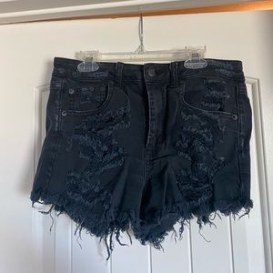 American Eagle Black Denim Shorts